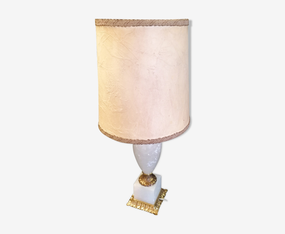 Lampe à poser Alabastro Espagne, en albâtre et bronze 1950