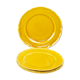 4 flat plates ocher yellow