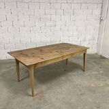 Oak farm table with folding side 1900s