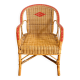 Vintage wicker armchair