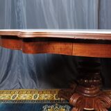 Violin table in mahogany and marble, 19th century