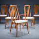 Dining chairs model "eva" by Niels Koefoed for Hornslet Møbelfabrik, 1960