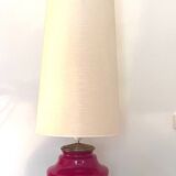 glass and brass floor lamp