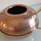 Red copper watering can in Scandinavian style 60s-70s
