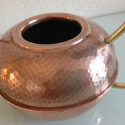 Red copper watering can in Scandinavian style 60s-70s