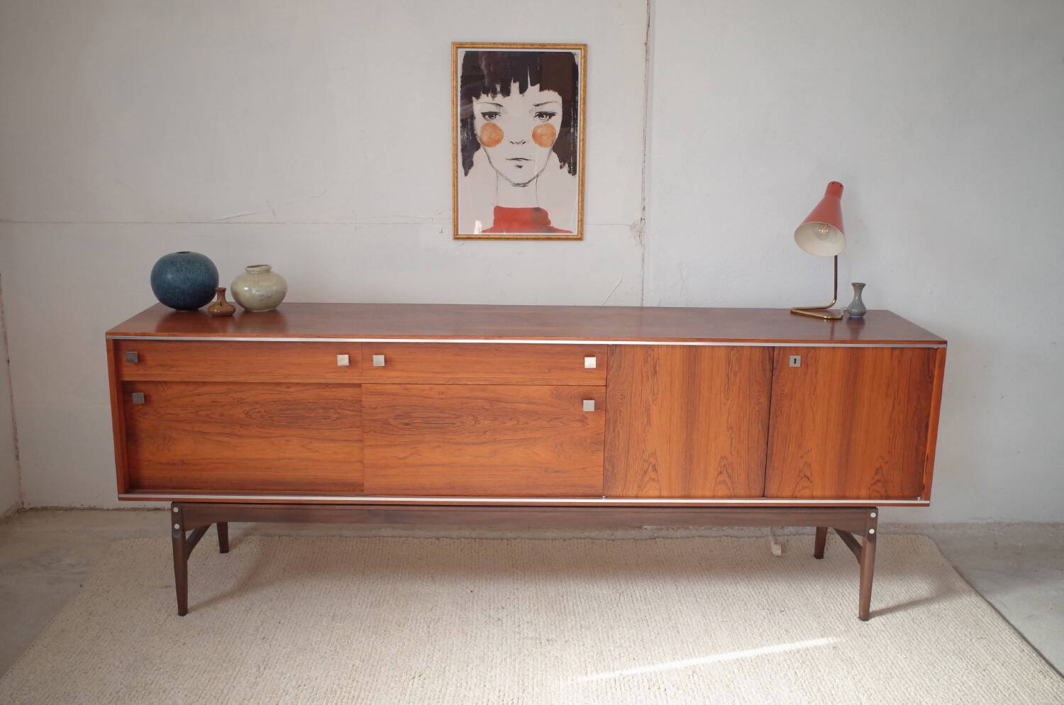 Large Vintage rosewood sideboard, 1960s