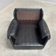 Black leather lounge chair by Dreipunkt, 1970s