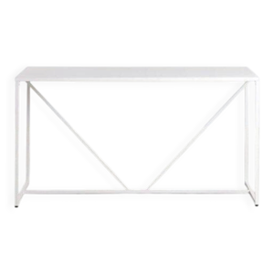 Table métallique blanche