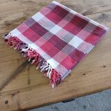 Old checkered tablecloth