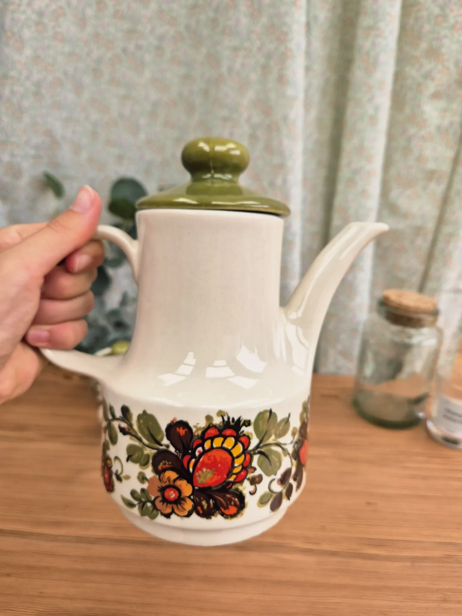 Colourful vintage 70s coffee maker