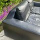 High-quality black leather Durlet sofa
