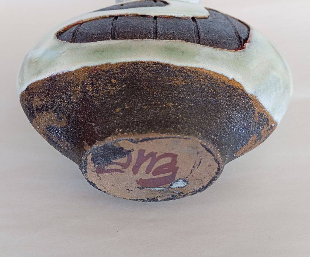 Artist Signed Vintage Studio Pottery Brutalist Vase