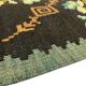 Teal Green Kilim Rug Handwoven Oriental Carpet Moldavian Area Square Rug