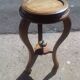Solid walnut pedestal table with bronze plume, Napoleon III period