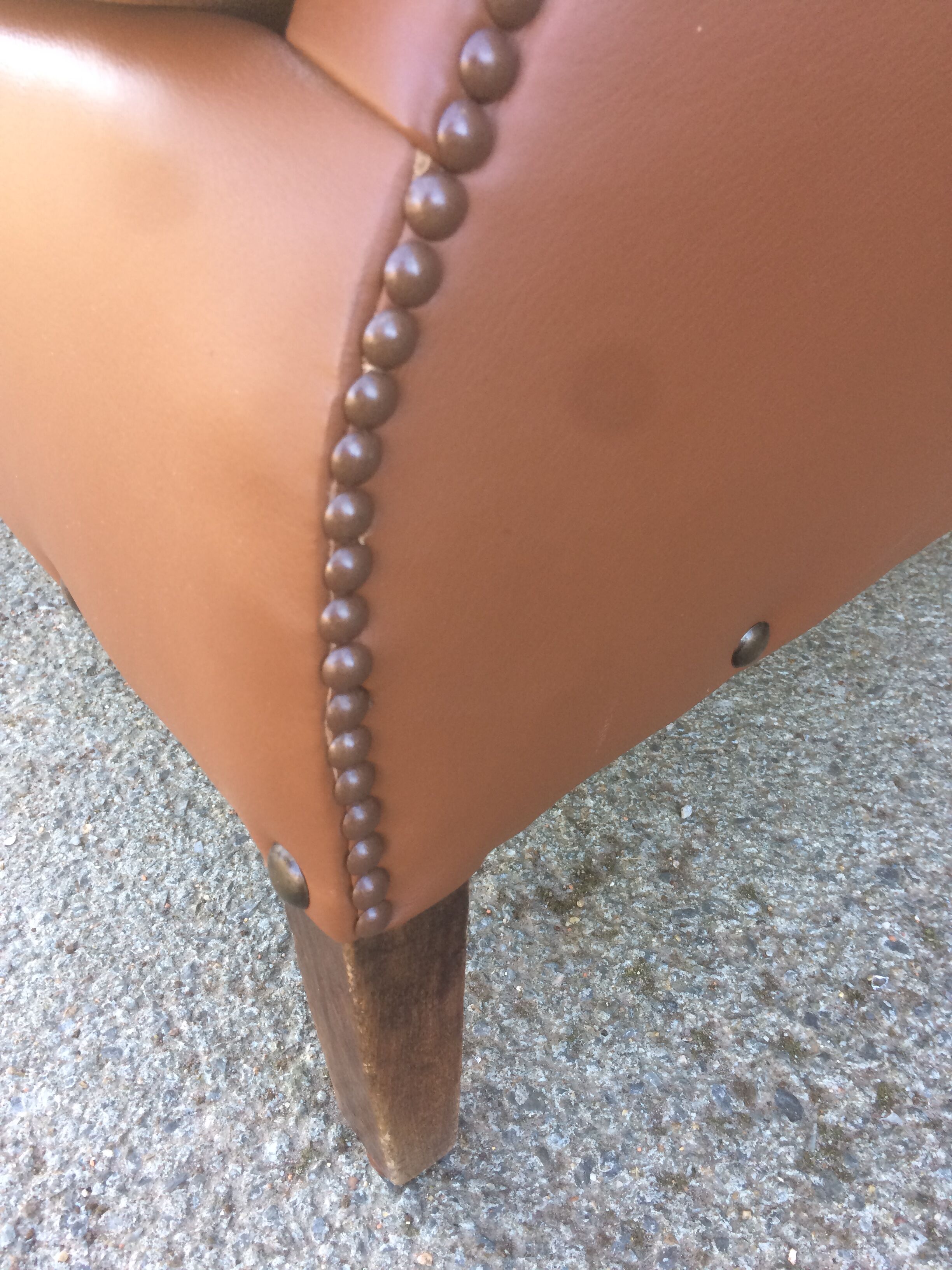 Leather club armchair