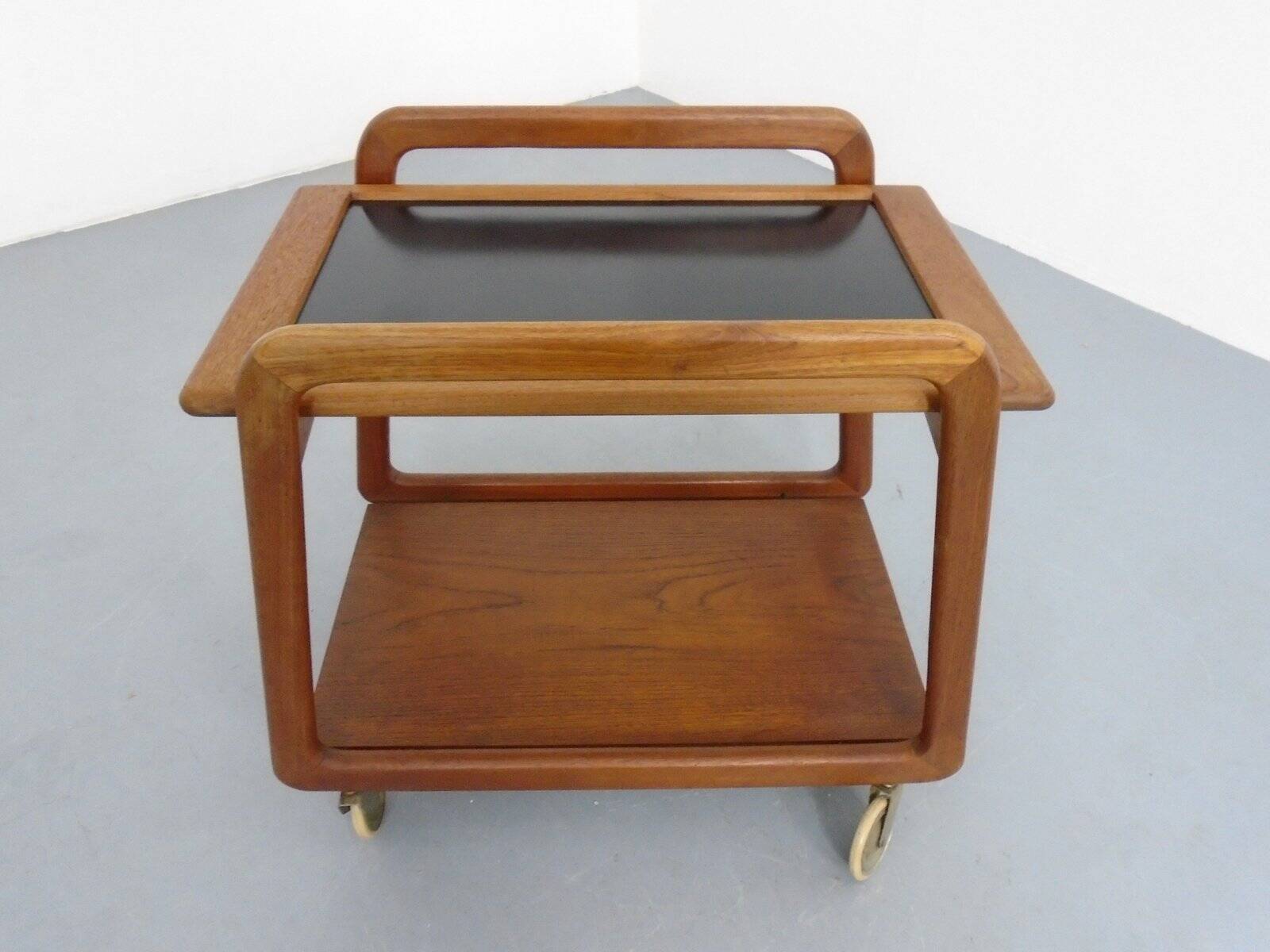 Danish Teak Bar Cart with Removable Tray from Silva, Denmark, 1960s