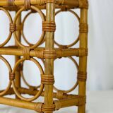 Vintage rattan bottle holder