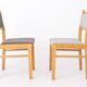 Set of 4 Vintage German Dining Chairs, Beechwood & Multicolor Upholstery