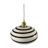 Vintage patterned opaline pendant lamp