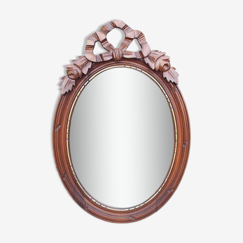 Miroir ovale en bois style louis XVI 54cmx37cm