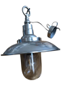 Vintage silver brass pib hanging lamp