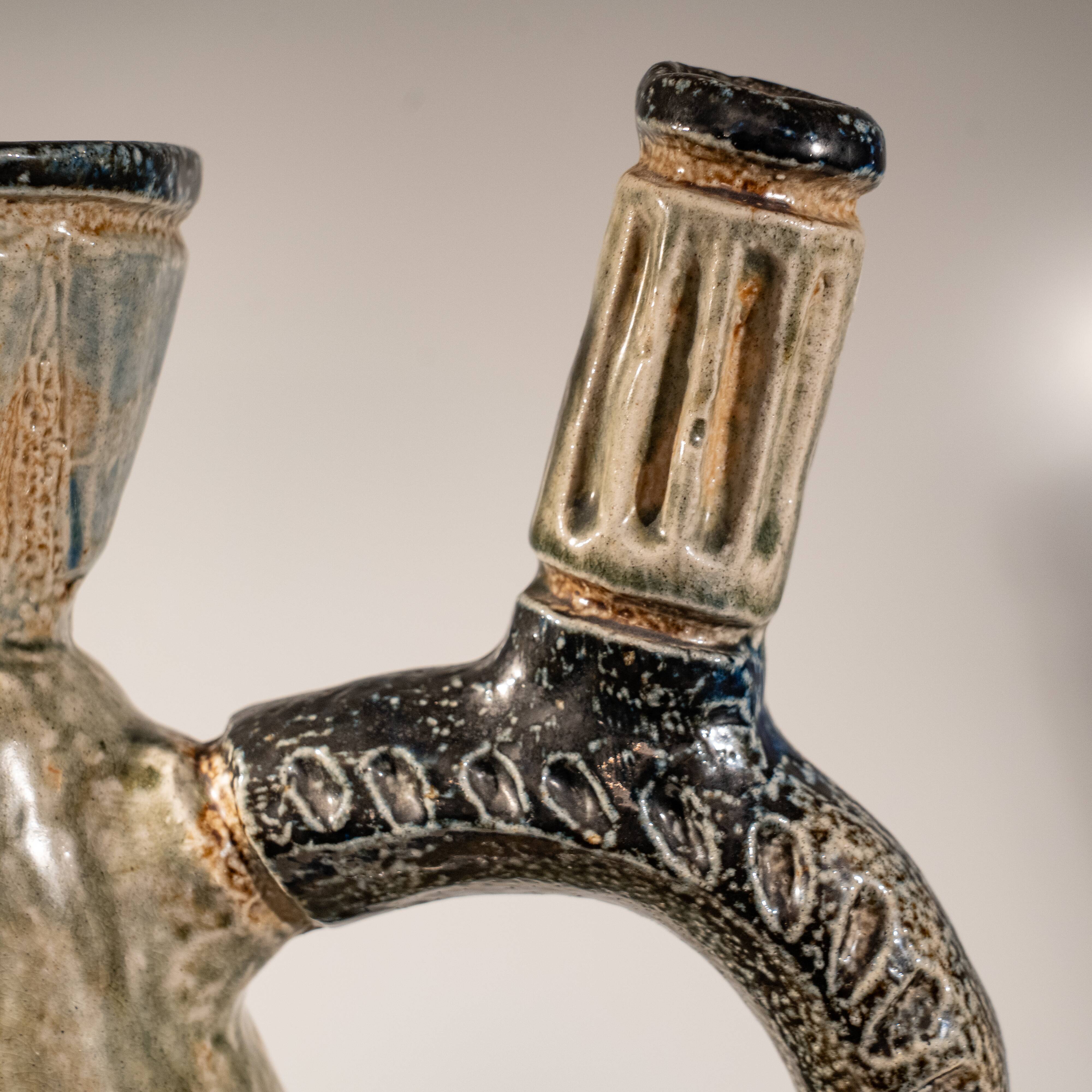 vase / zoomorphic sculpture "INCAS bird N°3225" ceramic stoneware 1950s