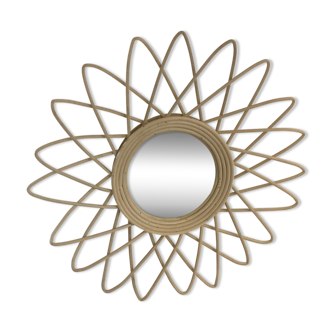 Rattan mirror