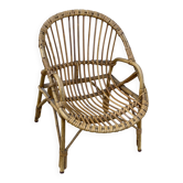 Fauteuil rotin pour enfant vintage 1960
