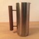Scandinavian pitcher by Guy Degrenne stainless steel and wood