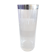Vase en cristal 25cm avec liseré argenté