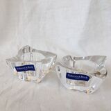 Pair of Villeroy and Boch crystal candle holders