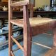 Chaise haute de métier en bois et paille