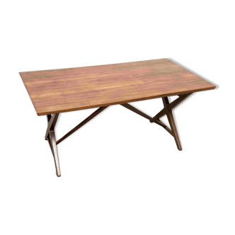 Table à manger italienne sculpturale des années 1970