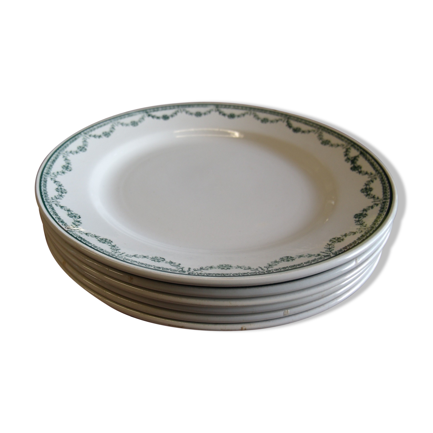 Set of 6 dinner plates of Saint Amand amandinoise Holy