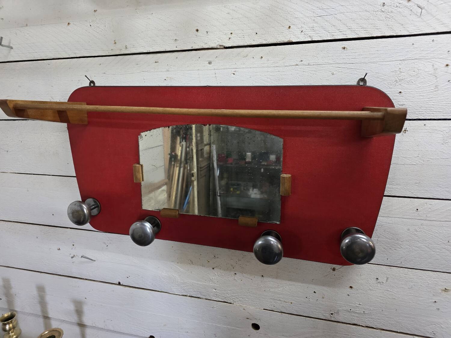 Vintage wall coat rack from the 60s