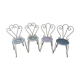 Set of 4 wrought iron garden chairs