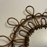 Vintage rattan mirror