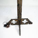 Rare Italian Brutalist floor lamp by Longobard. Italy 1970s