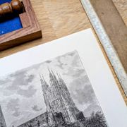 La cathédrale de Canterbury, illustration imprimée en 1879.