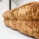 Canapé-lit vintage italien en velours, années 1970