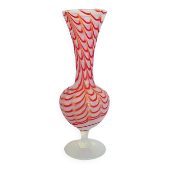 Vase Opaline Vintage de Style Murano