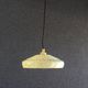 French pendant lamp in pale yellow clichy glass - delivered with new cable and brass socket