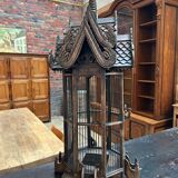 Handcrafted teak cage