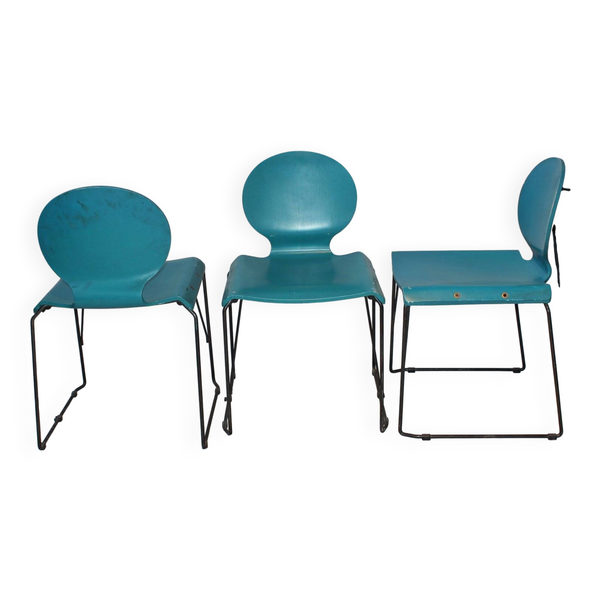 Dining Chairs, Italy, 1970s, Set of 3