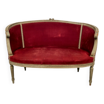 Small Louis XVI style basket sofa, late 19th or early 20th century