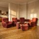 Living room set vintage Eastern Bloc seating set 1980s Czechoslovakia