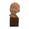 SUBJECT YOUNG GIRL IN TERRACOTTA SIGN BOFFIL ON WOOD BASE 1920