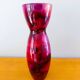 Hand-painted purple glass vase