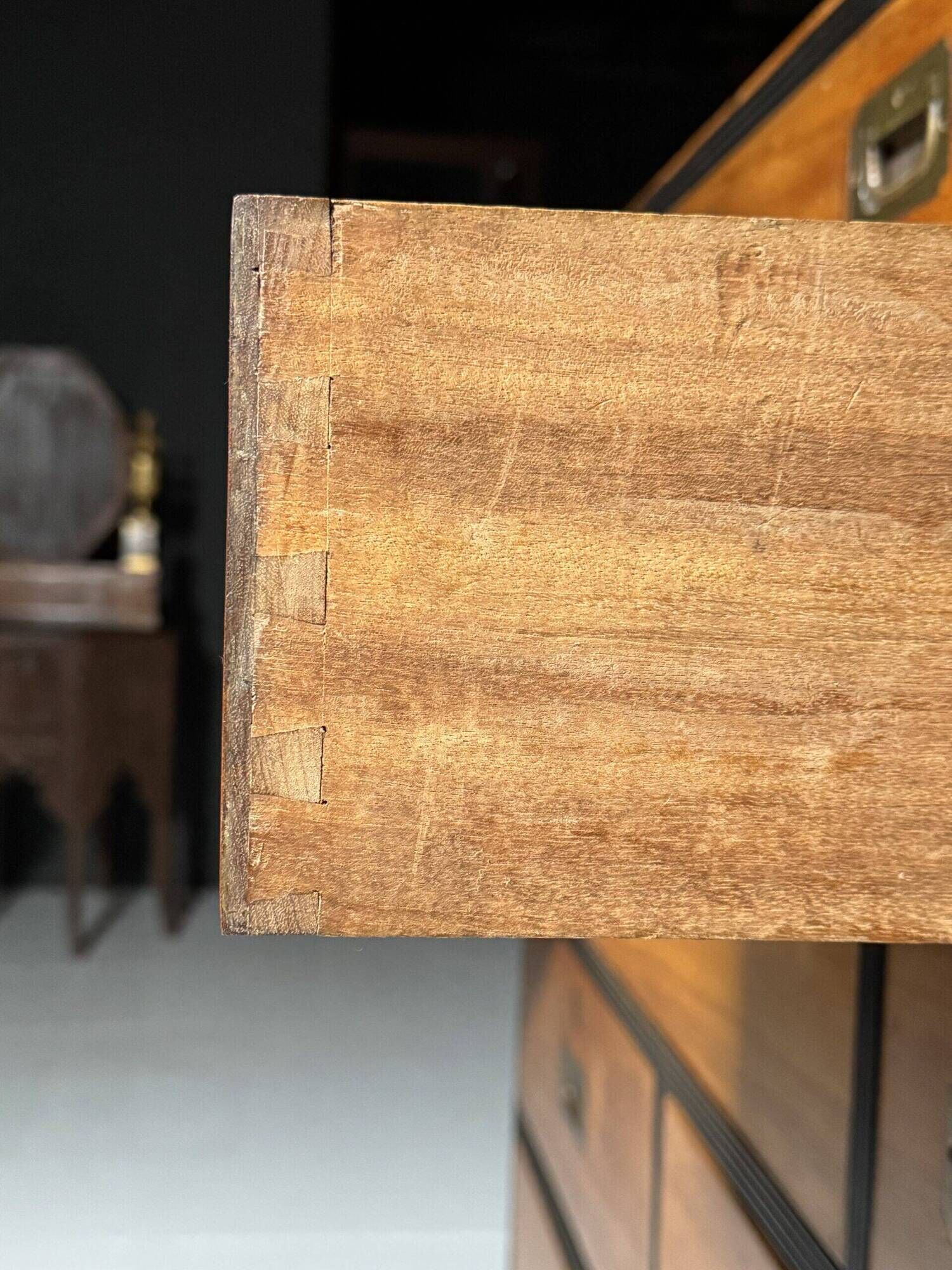 Campaign chest of drawers 19th century