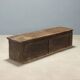 Antique walnut chest with a hinged lid, Italy, 17th century.